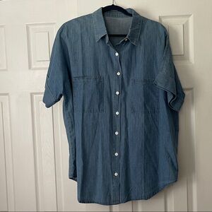 Blue Button-Up Shirt